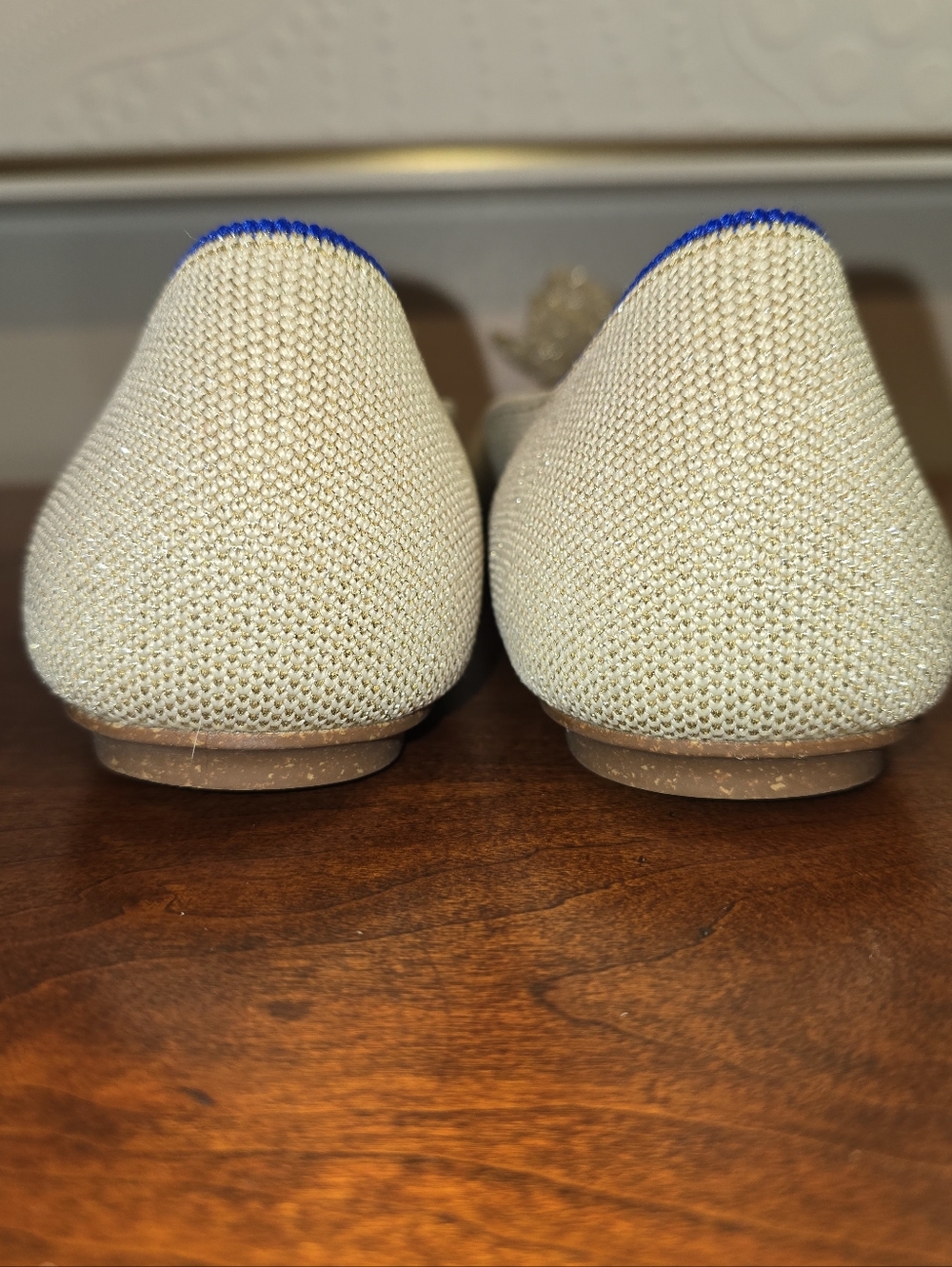 Rothy's Gold Floral Appliqué Ballet Flats - Picture 4 of 7